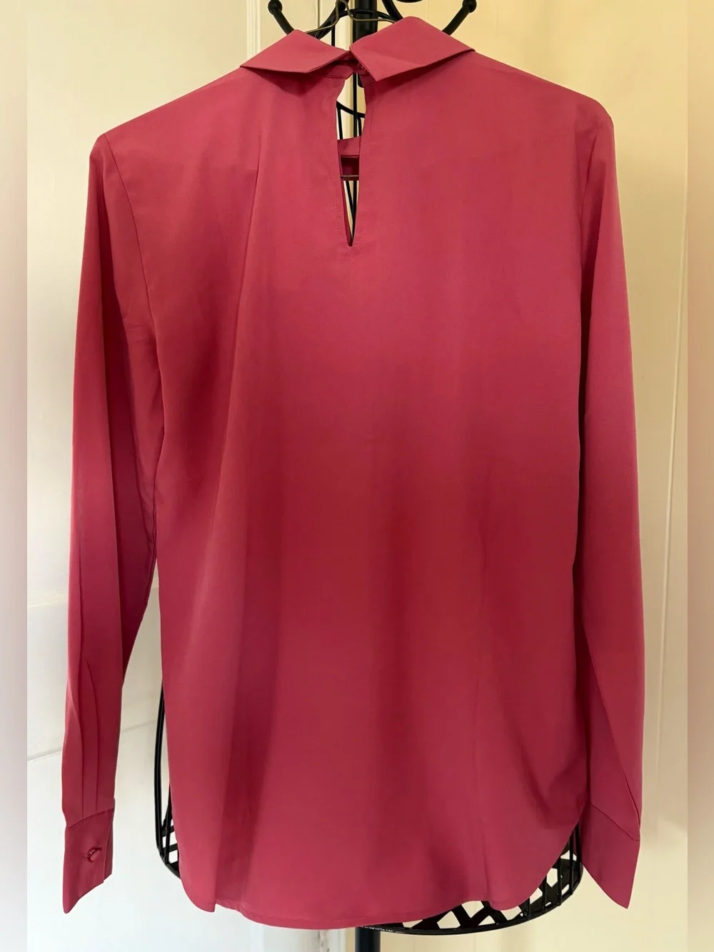 Ann Taylor Mock Neck Keyhole Blouse Long Sleeve | Work Office Top Size XS NWT - Picture 3 of 6